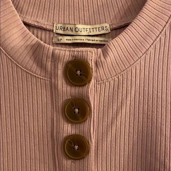 Lavender Ribbed Button Top - Picture 2 of 3